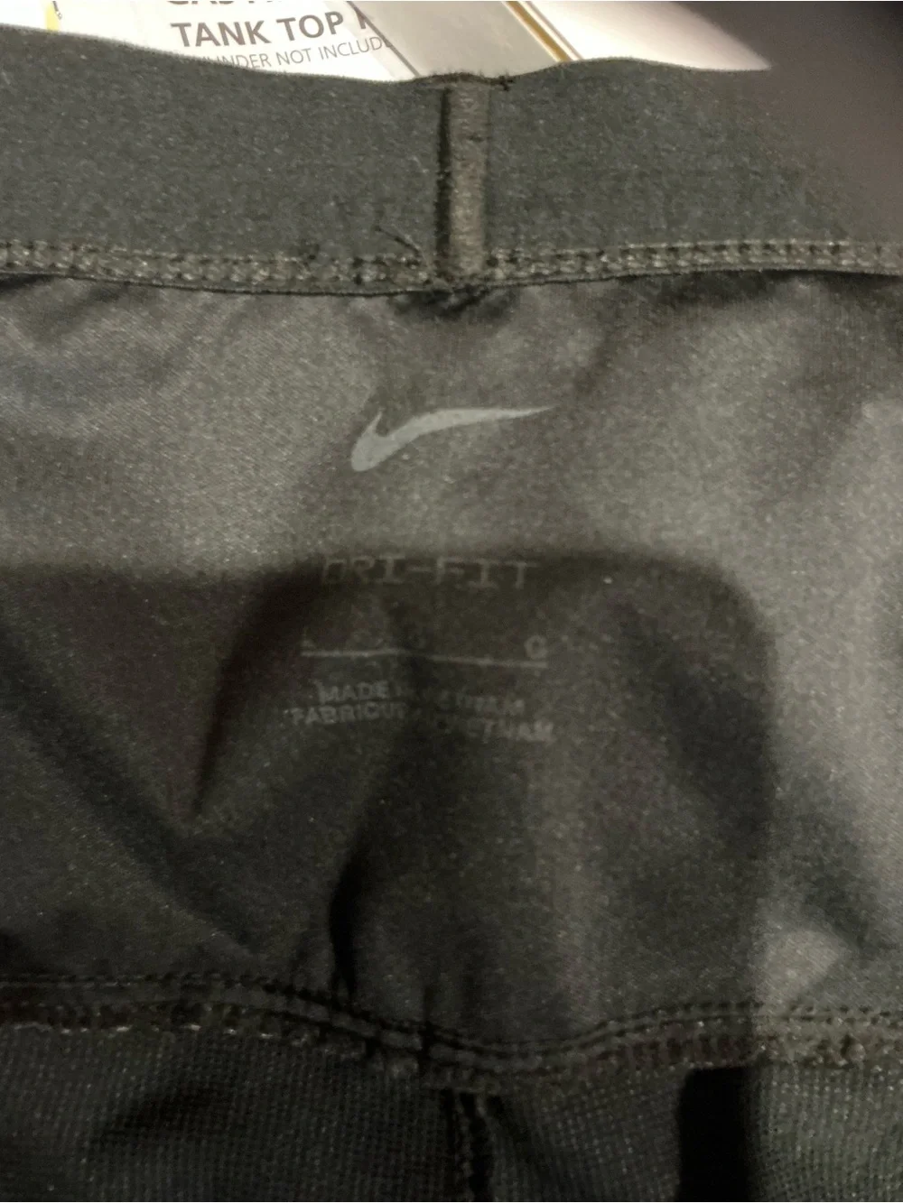 Nike Black Men's Athletic Running Pants with White Swoosh Size large